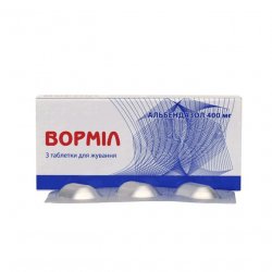 Вормил (аналог Альдазол, Альбендазол) жевательные таблетки 400 мг N3 в Воткинске и области фото